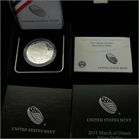 2015 US Mint March of Dimes Silver Dollar