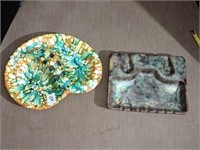 2 fantabulous ceramic ashtrays! Multicolor