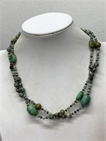NATURAL STONE BEADED NECKLACE