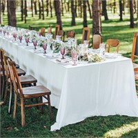 White Table Cloth Rectangle, 6pcs