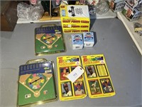 FACTORY SEALED VINTAGE BASEBALL CARDS AND GAMES