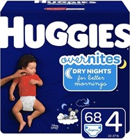 Huggies Overnites Nighttime Diapers, Size 4, 68 Ct