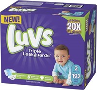 Luvs Triple Leakguards Diapers Size 2 192 Count