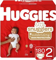 Huggies Little Snugglers Baby Diapers, Size 2, 180
