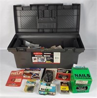 Rubbermaid Tool Box W/ Assorted Hardware