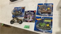 Motorcycles, hot wheels, and others
