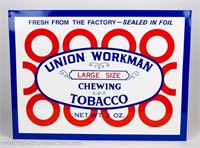 Union Workman Chewing Tobacco Metal Sign
