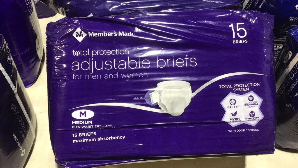 Adult adjustable briefs size medium