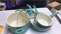 Green +life pots and pan set