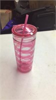 Cool gear cup with straw