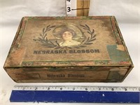 Nebraska Blossom Wooden Cigar Box