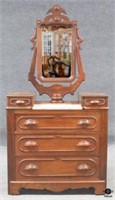 Antique Dresser w/Marble Top & Mirror