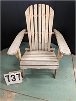 Folding Adirondack Wood Patio Chair