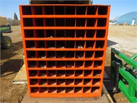 35 1/2" X 42" METAL BOLT BIN 72 COMPARTMENT