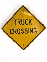 Metal TRUCK CROSSING SIGN 24x24"