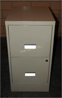 Off White 2 Drawer Metal Filing Storage Cabinet