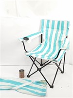 Chaise pliante de camping ou de plage.