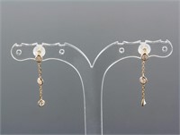 14k Yellow Gold Diamond Earrings RV$400