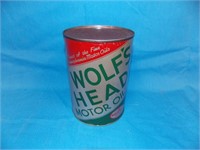 WOLF'S HEAD ONE QUART OIL CAN