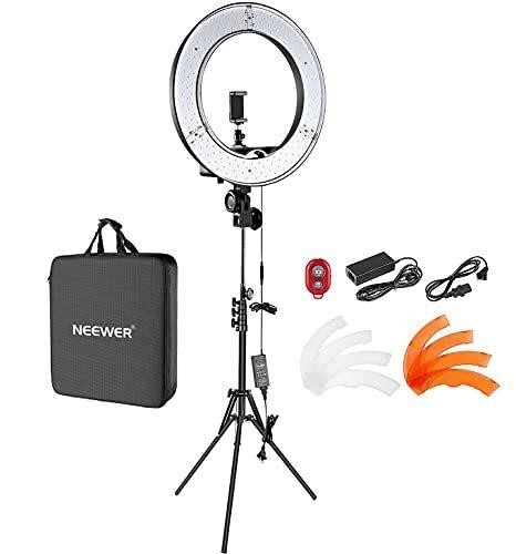 Neewer 18"/48cm LED Ring Light: 52W Dimmable LED