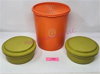 Tupperware Canister & (2) Containers