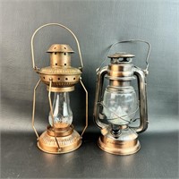 Pair of Decorative Lanterns Battery Operated &