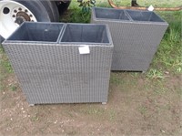 (2) Lg. Double Planter Boxes - 34"Wx17"Dx30"H