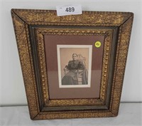Ornate Antique Frame With Old Lady Picture