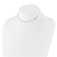 Sterling Silver Crystal Star Design Necklace