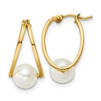 14 Kt Fresh Water Cultured Pearl Earrings