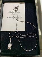 925 TIMES SQUARE BALL NECKLACE