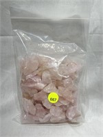 Rose Quartz Crystal fragments bagged 2lb