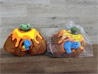 2 cozy buddy volcano dog toys