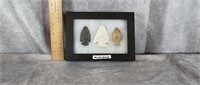 NATIVE AMERICAN  ARTIFACTS IN DISPLAY 8' X 6"