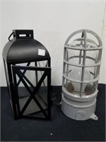 Outdoor light and candle holder