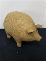 10.5 x 6 x 7 in wooden Pig