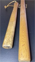 Large & Small Carved Wooden Batons