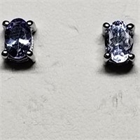 Sterling Silver Tanzanite Earrings