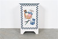 Wooden Painted Laundry Bin