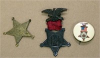 Civil War GAR medals, lot of 3