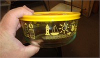 NEW 4 CUP GLASS PYREX BOWL W LID