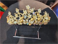 Gold colored tiara