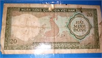 1964 Vietnam 20 Done Banknote