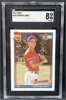 1991 Topps Chipper Jones Draft Pick SGC 8