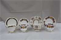 Four teacup & saucers including Aynsley & Royal