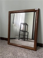 Heavy Oak Framed Wall Hung Mirror