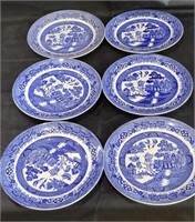 Adam's & Sond Staffordshire 10" Blue Willow Plates