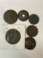 Old 1800's Foreign Coins