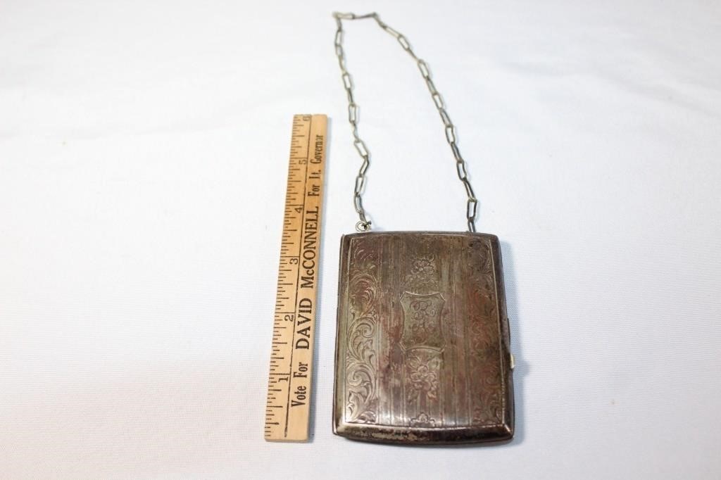 Antique Silverplate Coing Purse