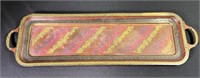 Etched Ornate Multi-Color Tray w/ Handle